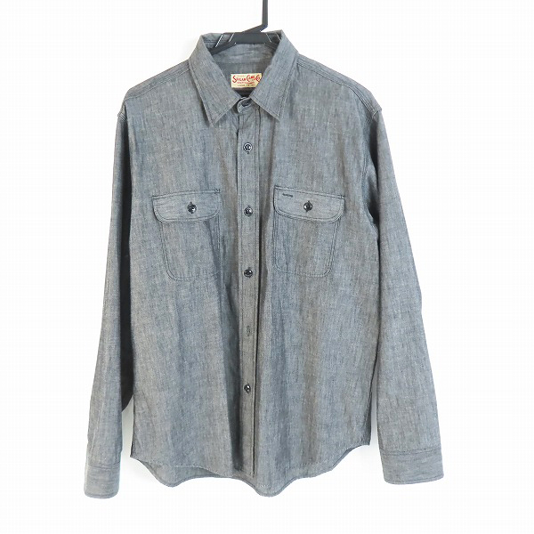 実際に弊社で買取させて頂いたSUGAR CANE/シュガーケーン BLACK CHAMBRAY WORK SHIRT SC29159 L