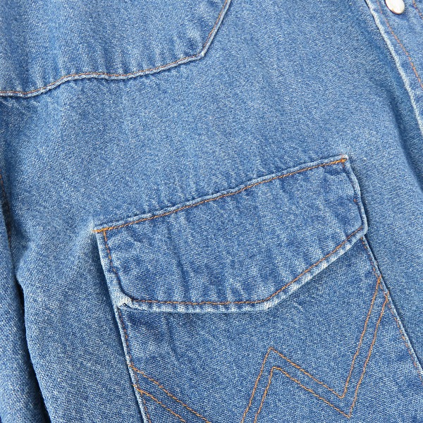 実際に弊社で買取させて頂いたWrangler/ラングラー 80s/ヴィンテージ デニム ウエスタンシャツ の画像 5枚目