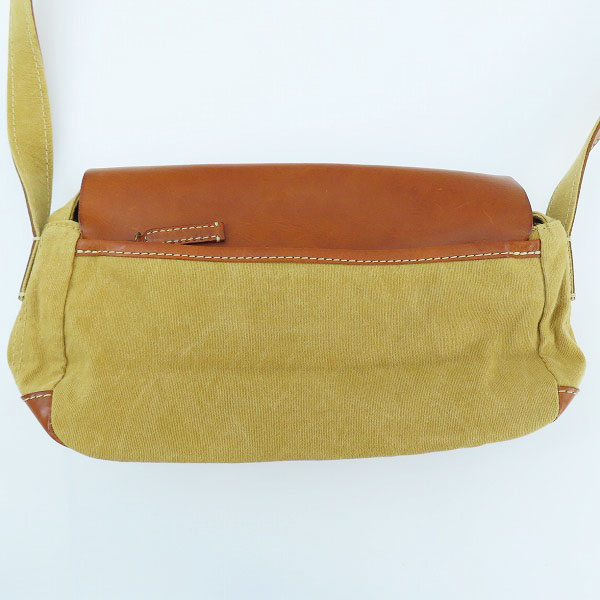 実際に弊社で買取させて頂いたgenten/ゲンテン レザー 切り返し キャンバスハンドバッグの画像 1枚目