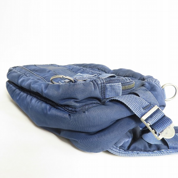 実際に弊社で買取させて頂いたPORTER Classic/ポータークラシック SUPER NYLON WAIST BAG スーパーナイロン インディゴブルー ウエストバッグの画像 3枚目