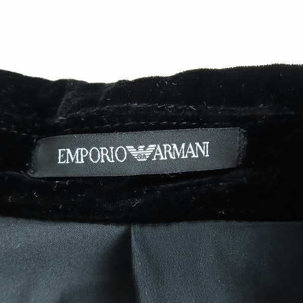 実際に弊社で買取させて頂いたEMPORIO ARMANI/エンポリオアルマーニ ベルトデザイン 襟ベロア テーラードジャケット B1G360 B1540/EU46の画像 2枚目