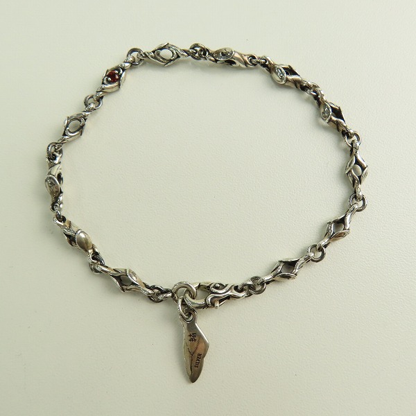 実際に弊社で買取させて頂いたBloody Mary/ブラッディマリー 火の粉 チェーンブレスレット/ガーネットの画像 2枚目