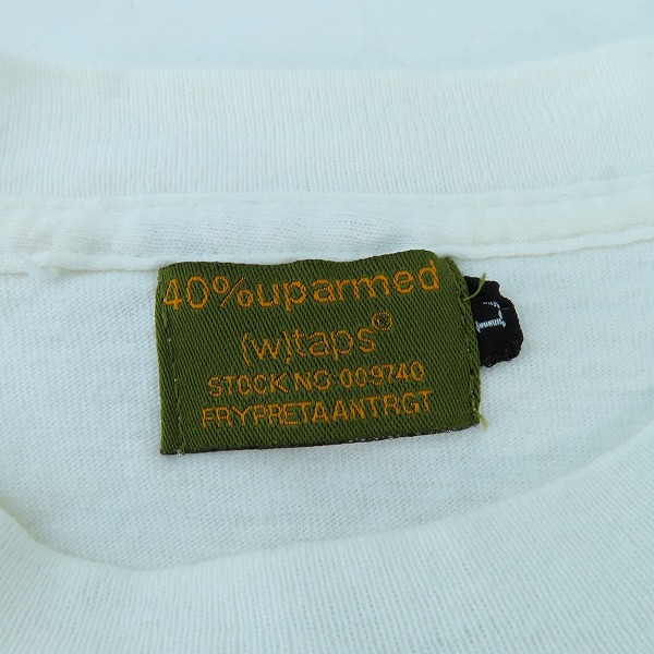 実際に弊社で買取させて頂いたWTAPS/ダブルタップス 初期 40％uparmed VALUE SHT 半袖Tシャツ Lの画像 2枚目