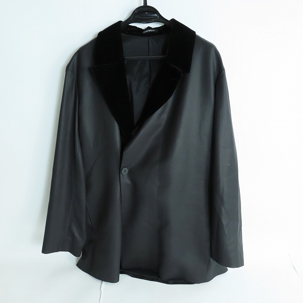 実際に弊社で買取させて頂いたEMPORIO ARMANI/エンポリオアルマーニ ベルトデザイン 襟ベロア テーラードジャケット B1G360 B1540/EU46
