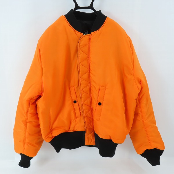 実際に弊社で買取させて頂いたAlpha Industries/アルファ インダストリー リバーシブル フライトジャケット MA-1 IDEALジップ MIL-J-82790J /Lの画像 2枚目