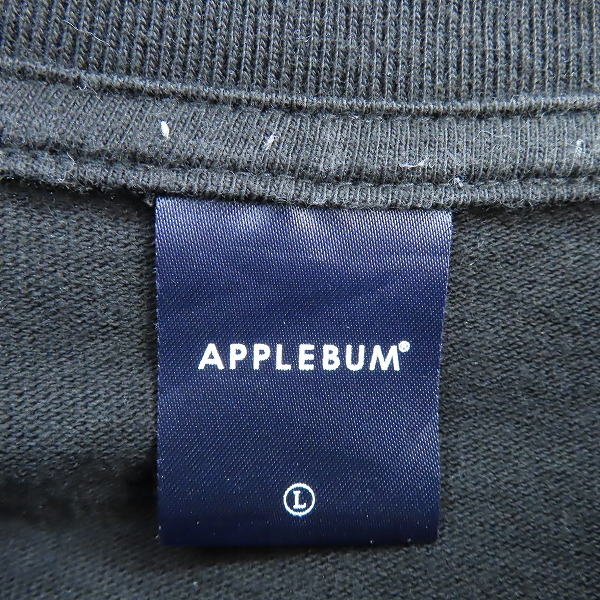 実際に弊社で買取させて頂いたAPPLEBUM/アップルバム 胸ポケット 半袖Tシャツ ブラック/Lの画像 2枚目
