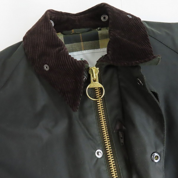 実際に弊社で買取させて頂いたBarbour/バブアー 21AW Transport wax トランスポート オイルド ジャケット 2102066/34の画像 2枚目