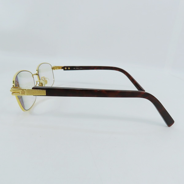 実際に弊社で買取させて頂いたdunhill/ダンヒル T-CELLULOID/TITAN F-K18/イエローゴールド メガネフレーム 1026の画像 1枚目