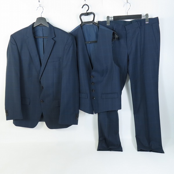 実際に弊社で買取させて頂いた【JPタグ】HUGO BOSS/ヒューゴボス GUABELLO 3ピース スーツ セットアップ 48