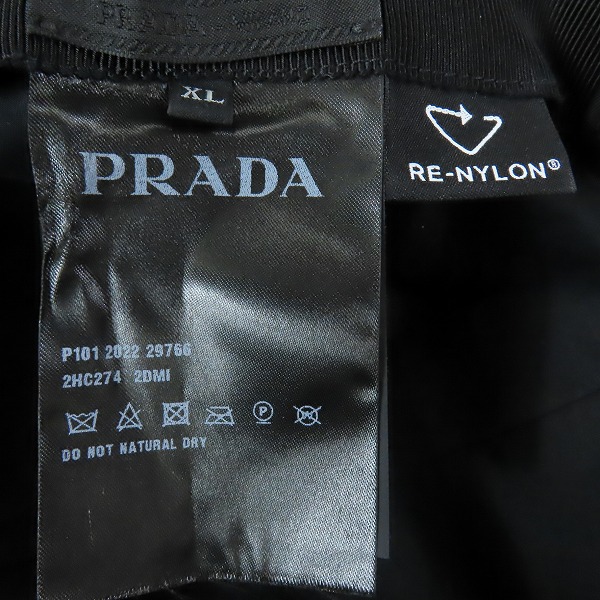 実際に弊社で買取させて頂いたPRADA/プラダ Re-Nylon トライアングルロゴ ベースボールキャップ/帽子 2HC274 2DMIの画像 3枚目