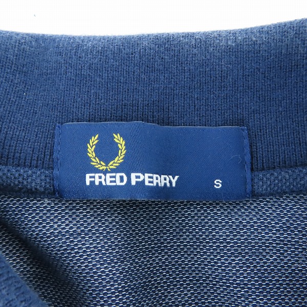 実際に弊社で買取させて頂いたFRED PERRY/フレッドペリー 長袖ボーダーポロシャツ/Sの画像 2枚目