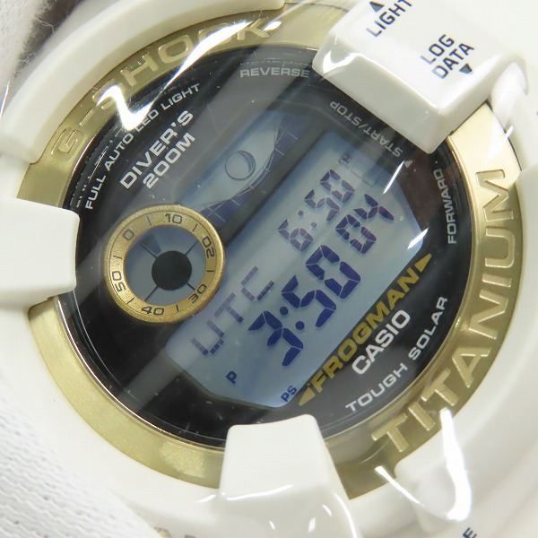 実際に弊社で買取させて頂いた【保証期間内/未使用】G-SHOCK/Gショック フロッグマンICERCJapan/30周年記念モデルMASTER OF G SEA/タフソーラー GW-8201K-7JRの画像 5枚目