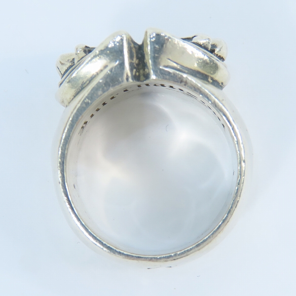 実際に弊社で買取させて頂いたGabor/ガボール スカルプティド オーバルクロス ラージ シグネットリング 24.5-25号の画像 5枚目