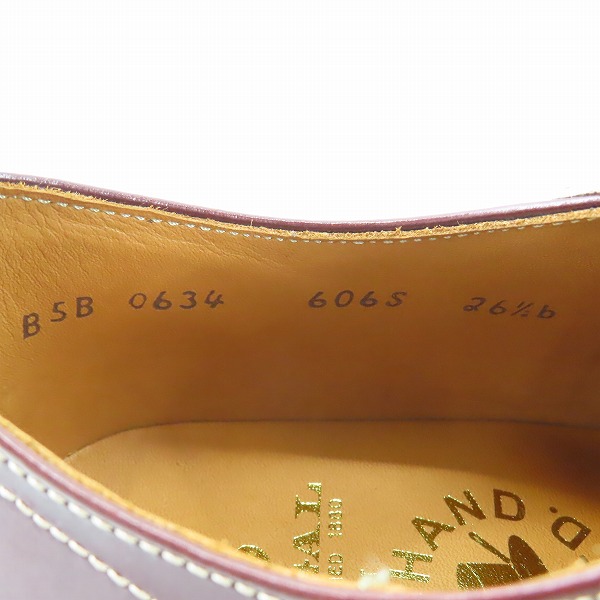 実際に弊社で買取させて頂いたGLADHAND×REGAL/グラッドハンド×リーガル サドルシューズ 606S DBR/26.5の画像 5枚目