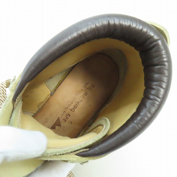 実際に弊社で買取させて頂いたA BATHING APE/アベイシングエイプ ブーツ ヴィンテージ ベージュ FW-B-03/10EEの画像 4枚目