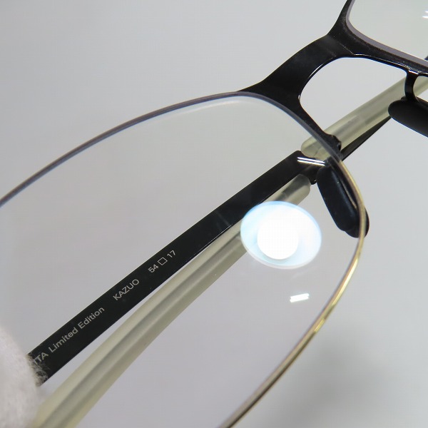 実際に弊社で買取させて頂いたMYKITA/マイキータ KAZUO GOLD/JETBLACK メガネフレーム の画像 7枚目