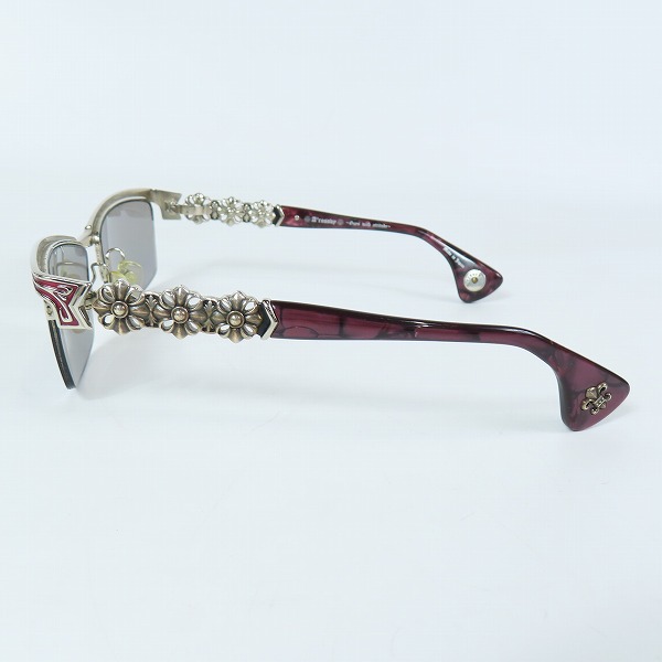 実際に弊社で買取させて頂いたA'rossvy/ロズヴィー サイド シルバー 925 クロス モチーフ サングラス/アイウェア 209251708の画像 2枚目