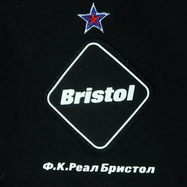 実際に弊社で買取させて頂いたF.C.Real Bristol/F.C.レアルブリストル 18SS VENTILATION HOODY ジップアップパーカー ブラック FCRB-180025/Mの画像 4枚目