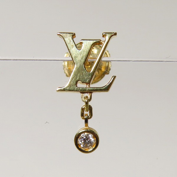 実際に弊社で買取させて頂いたLOUIS VUITTON/ルイヴィトン AU750/K18YG イディール ブロッサム ダイヤモンド ピアス  Q96495 の画像 1枚目