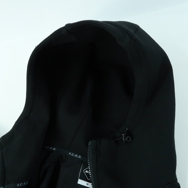 実際に弊社で買取させて頂いたF.C.Real Bristol/F.C.レアルブリストル 18SS VENTILATION HOODY ジップアップパーカー ブラック FCRB-180025/Mの画像 6枚目