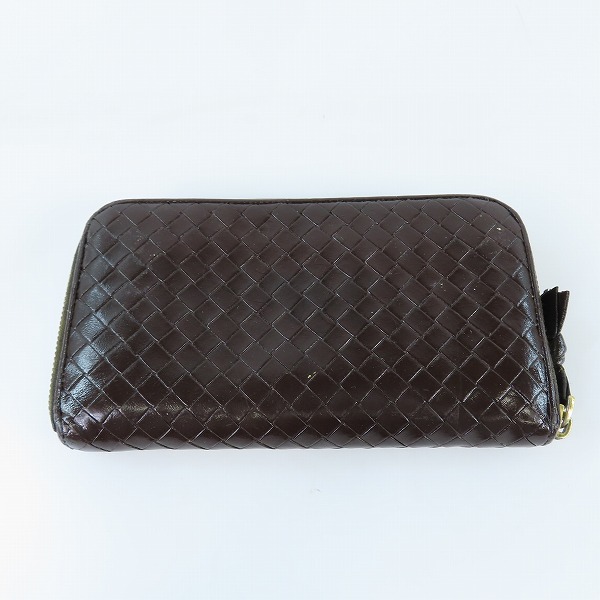 実際に弊社で買取させて頂いたBOTTEGA VENETA/ボッテガヴェネタ イントレチャート ラウンドファスナー 長財布の画像 1枚目