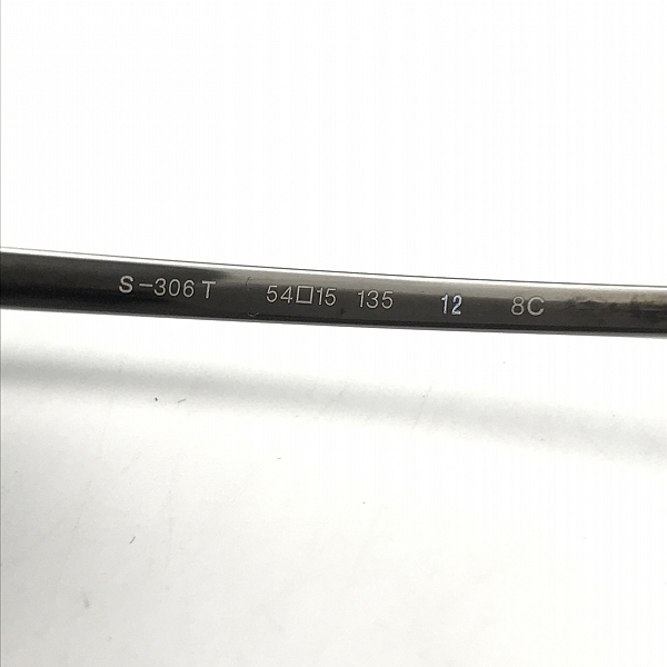 実際に弊社で買取させて頂いた999.9/フォーナインズ チタン ガンメタリック 度入り 眼鏡/メガネフレーム/アイウェア S-306T CAESAR-FLIP クリップオン付の画像 5枚目