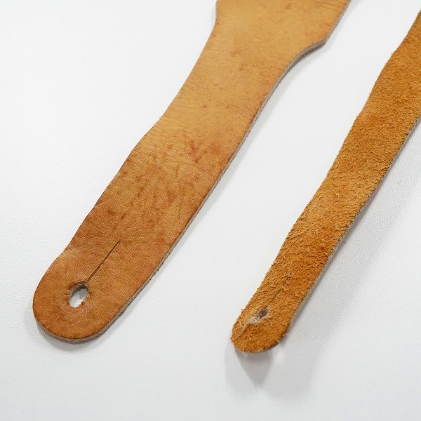 実際に弊社で買取させて頂いたAria Pro II/アリアプロ2 レザー調 ギターストラップ ベースストラップ ベージュ系の画像 2枚目