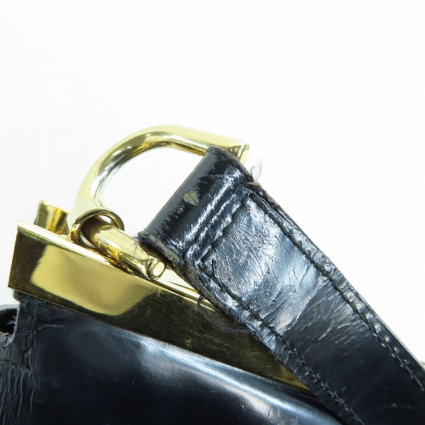 実際に弊社で買取させて頂いたGUCCI/グッチ オールドグッチ エナメル パテントレザー ワンショルダー バッグの画像 6枚目