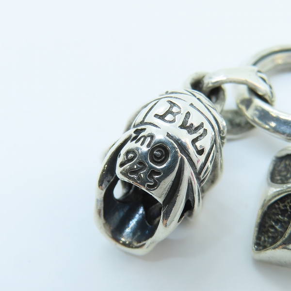 実際に弊社で買取させて頂いたBill Wall Leather/BWL/ビルウォールレザー ストーンアイ スカル/クロス ペンダント トップの画像 6枚目