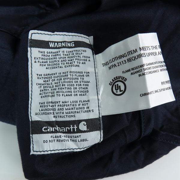 実際に弊社で買取させて頂いたCARHARTT/カーハート ワークシャツ ネイビー M の画像 4枚目