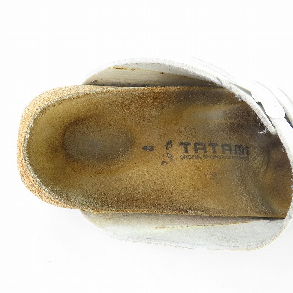 実際に弊社で買取させて頂いたTATAMI BIRKENSTOCK/タタミ ビルケンシュトック アリゾナ型 サンダル 43の画像 4枚目