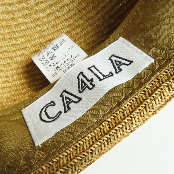 実際に弊社で買取させて頂いたCA4LA/カシラ アシンメトリーキャスケット/帽子 ベージュ ONM01644の画像 6枚目