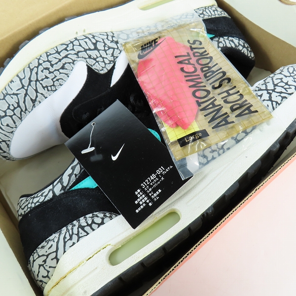 実際に弊社で買取させて頂いた【観賞用】NIKE×atmos/ナイキ×アトモス AIR MAX 1 PREMIUM/エアマックス1 プレミアム エレファント 312748-031/28の画像 7枚目