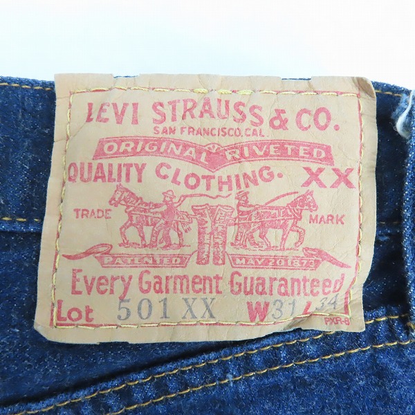 実際に弊社で買取させて頂いたLEVIS/リーバイス 501XX ヴィンテージ復刻 バレンシア製 デニムパンツ 501-0003/W31/L34の画像 6枚目