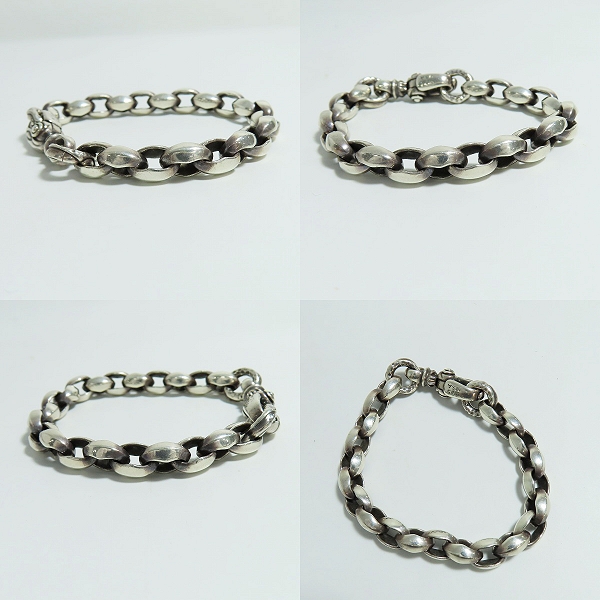 実際に弊社で買取させて頂いた【ギャラ付き】LONE ONES/ロンワンズ SILK LINK SMALL/シルクリンク スモール シルバーブレスレット MFB-0040S-CC-Lの画像 2枚目