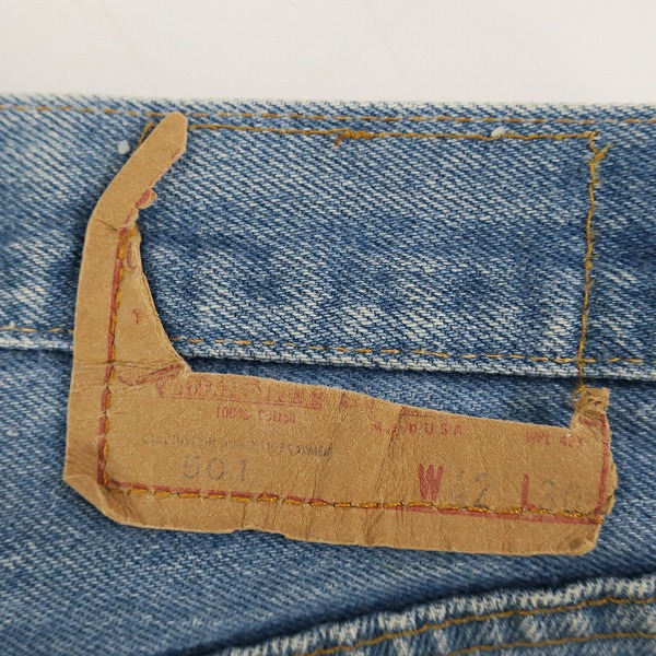 実際に弊社で買取させて頂いたLEVI'S/リーバイス ヴィンテージ 501 66後期 刻印6 ポケット裏チェーンステッチ ボタンフライ デニムパンツ /42の画像 3枚目