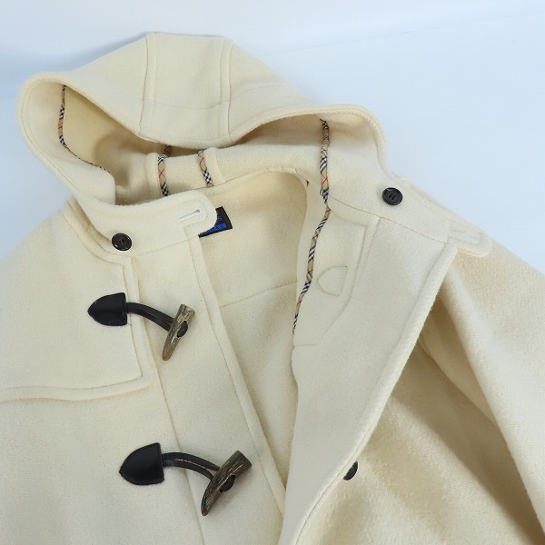 実際に弊社で買取させて頂いたBURBERRY BLUE LABEL/バーバリーブルーレーベル ウールダッフルコート/Lの画像 5枚目