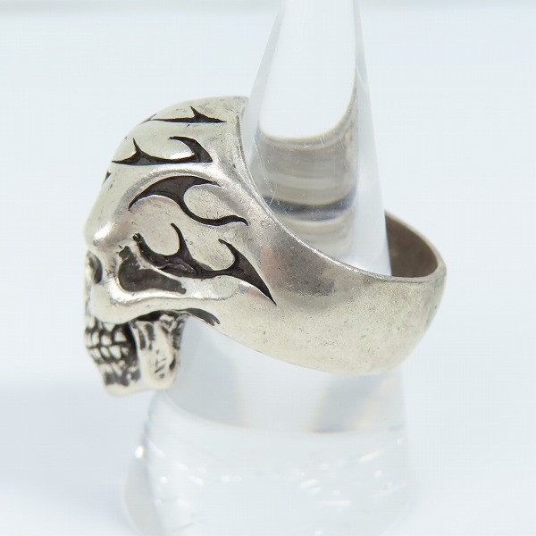 実際に弊社で買取させて頂いたCRAZY PIG/クレイジーピッグ トライバルスカルリング  21-22号の画像 2枚目