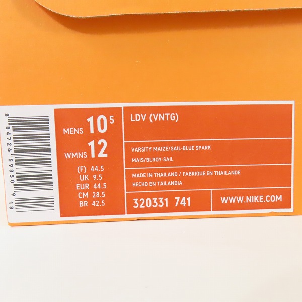 実際に弊社で買取させて頂いた【難有り】NIKE/ナイキ LDV VNTG/エルディーブイ ヴィンテージ スニーカー 320331-741/28.5の画像 9枚目