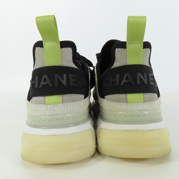 実際に弊社で買取させて頂いたCHANEL/シャネル 22SS バックロゴ CCココマーク スニーカー G35617/38の画像 1枚目