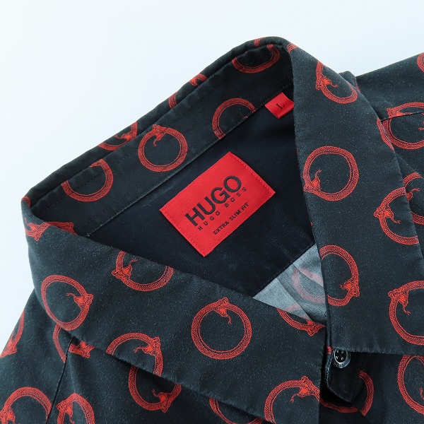 実際に弊社で買取させて頂いたHUGO BOSS/ヒューゴボス 総柄 長袖シャツ Lの画像 5枚目