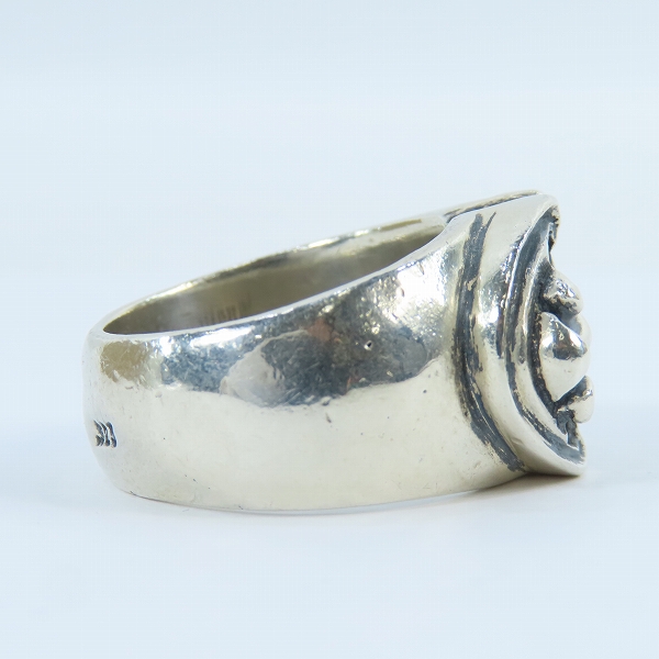 実際に弊社で買取させて頂いたGabor/ガボール スカルプティド オーバルクロス ラージ シグネットリング 24.5-25号の画像 4枚目