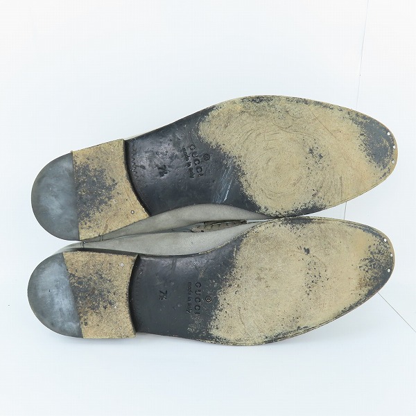 実際に弊社で買取させて頂いたGUCCI/グッチ ホースビット スエード ローファー 247489/7.5の画像 2枚目