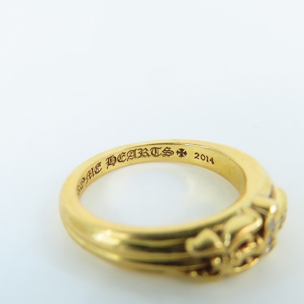 実際に弊社で買取させて頂いたCHROME HEARTS/クロムハーツ ベイビークラシック ダガーリング パヴェダイヤ 22K/10号の画像 7枚目