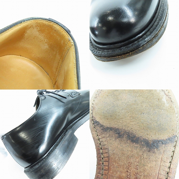 実際に弊社で買取させて頂いたChurch’s/チャーチ SHANNON シャノン レザープレーントゥシューズ ブラック 60Fの画像 6枚目