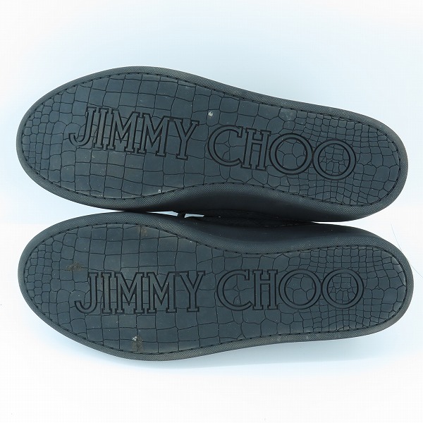 実際に弊社で買取させて頂いたJIMMY CHOO/ジミーチュウ スタースタッズ ハイカットスニーカー ブラック/42の画像 2枚目
