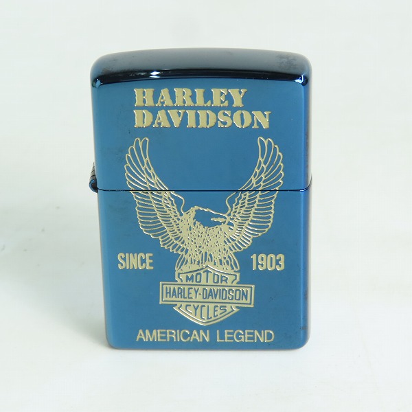 実際に弊社で買取させて頂いたZIPPO/ジッポー HARLEY-DAVIDSON/ハーレーダビッドソン ブルーコーティング/1998年製