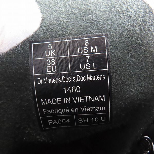 実際に弊社で買取させて頂いたDr.Martens/ドクターマーチン CORE 1460 MONO 8 EYELET BOOT/8ホールブーツ UK5の画像 5枚目