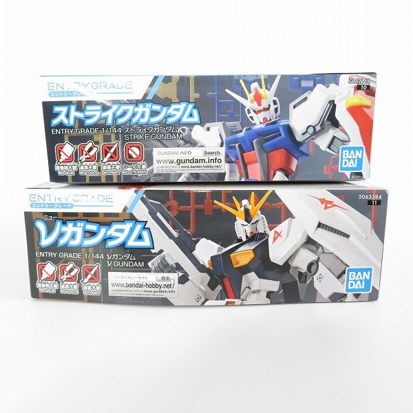 実際に弊社で買取させて頂いた【未組立】BANDAI/バンダイ ENTRY GRADE/エントリーグレード 1/144 νガンダム/ストライクガンダム 2点セット/ガンプラの画像 3枚目