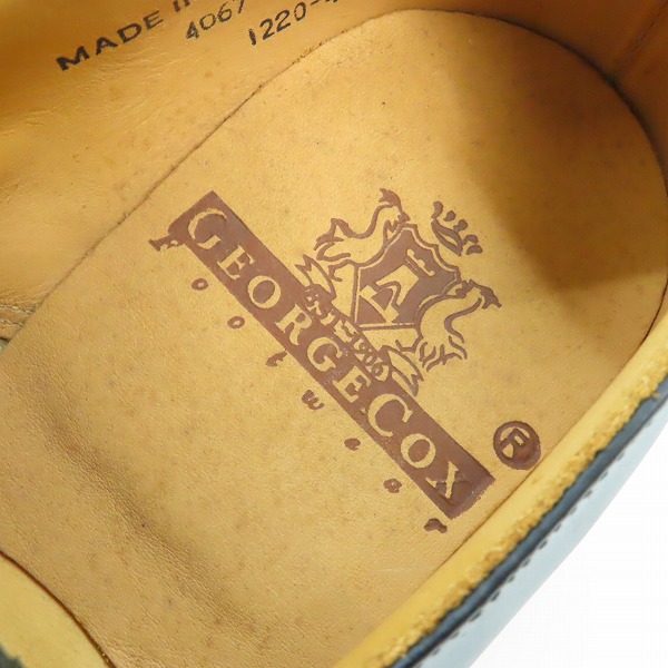 実際に弊社で買取させて頂いたGEORGE COX/ジョージコックス レザー/インターレース ブラック 4067/7の画像 6枚目